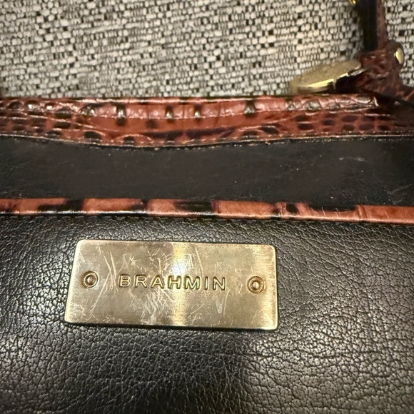 Brahmin Arno Tuscan black leather satchel - Picture 2 of 5